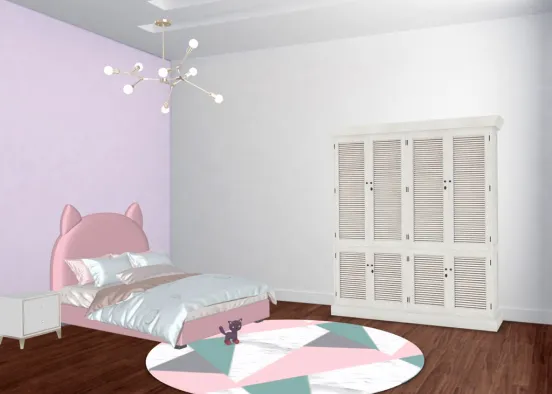 girls room Design Rendering