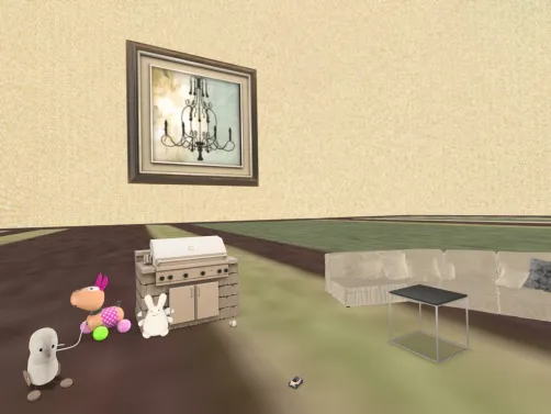 zooming in a really 3D room that is crazy
