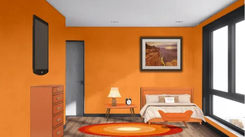 Orange bedroom