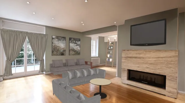 Gray living room