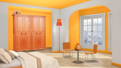 Orange bedroom 