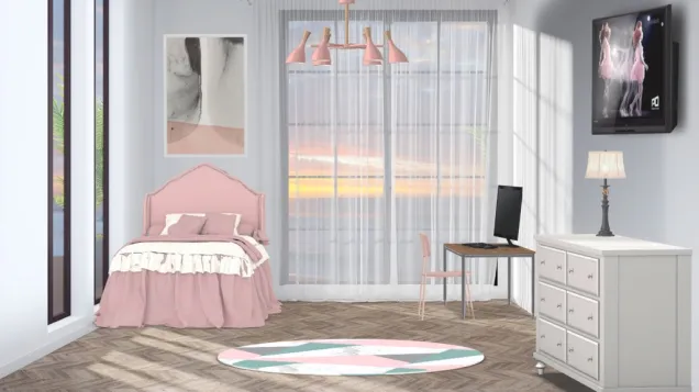 Small Pink Bedroom 