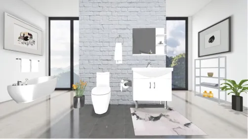 White bathroom (Repost of my very first design)