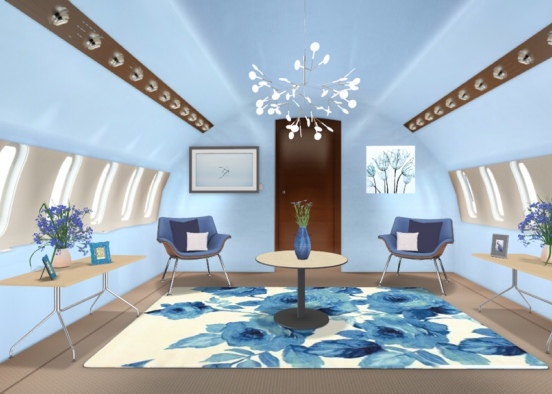First Class blue room  Design Rendering