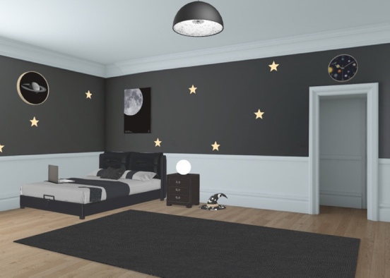 Astronomy bedroom Design Rendering