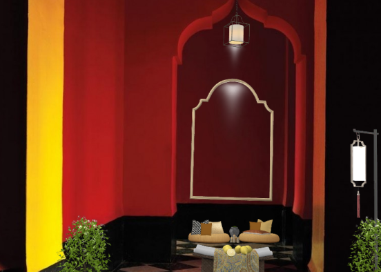 Moroccan interiors  Design Rendering