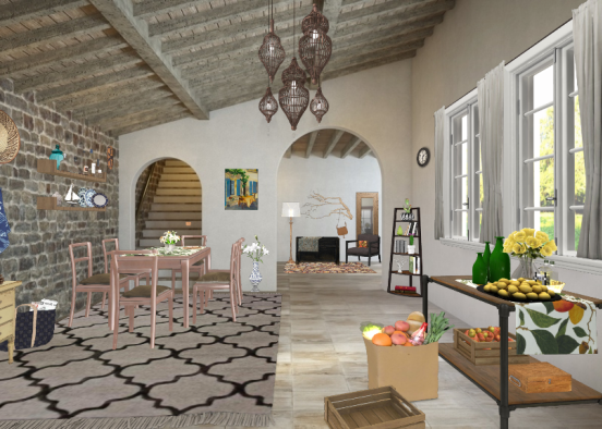 Mediterranean villa Design Rendering