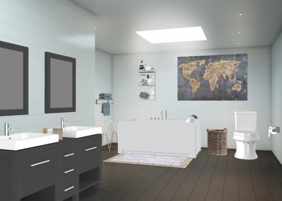 Bathroom.  Design Rendering