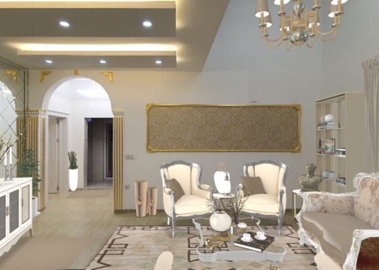 arabic living room Design Rendering