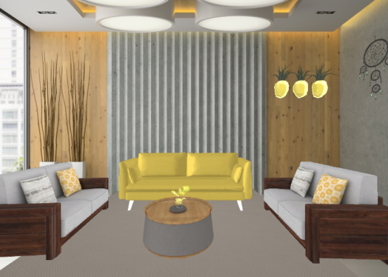 Yellow and grey Design Rendering