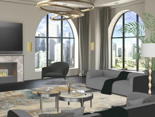 black\gray\gold  bedroom