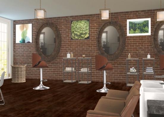 hair salon Design Rendering