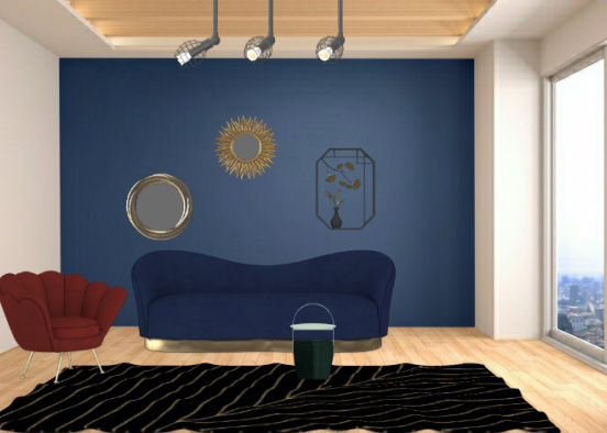 Art deco livingroom Design Rendering