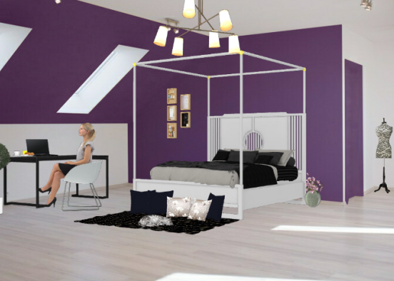 Purple rai.... ummmm room Design Rendering