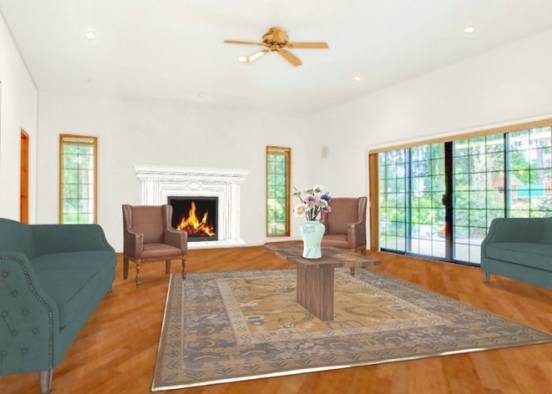 Horicon Family Room Layout Design Rendering