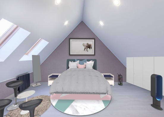 The Attic Bedroom Design Rendering