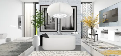 Um banheiro pra quem curte um design mais refinado e calmo! 