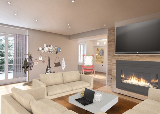 comfortable living room 😌 Design Rendering