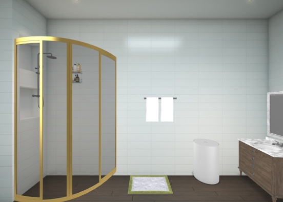 light filled modern bathroom  Design Rendering