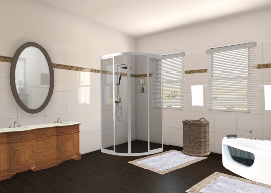 modern style bathroom  Design Rendering