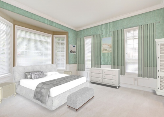comfortable modern bedroom  Design Rendering