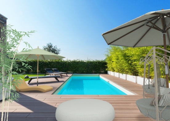 relaxing poolside  Design Rendering