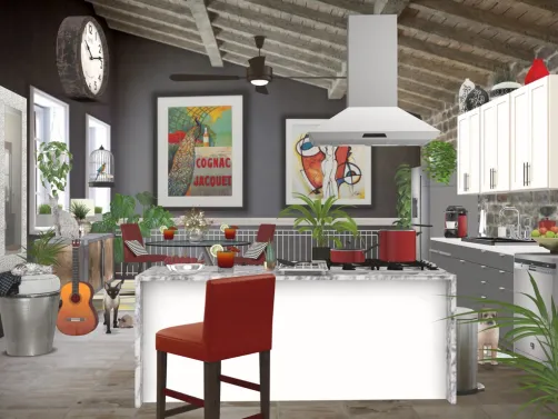 apartment kitchen and dining combo