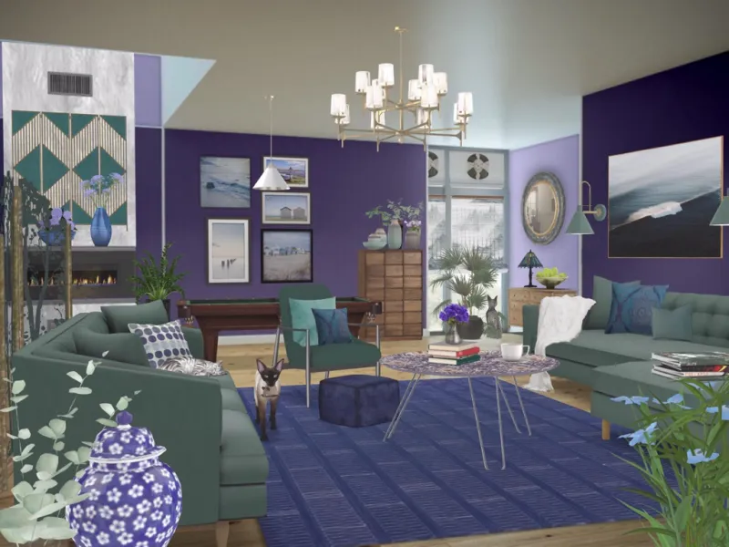 Diseño interior Purple Haze por Deep Water Designs