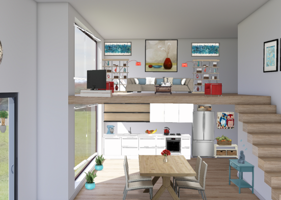 Duplex blue and red! Design Rendering