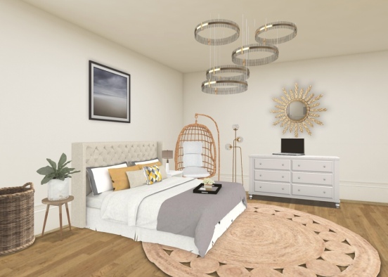 trendy marble bedroom Design Rendering