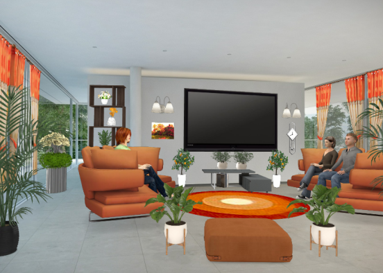 Sala de estar #1 Design Rendering