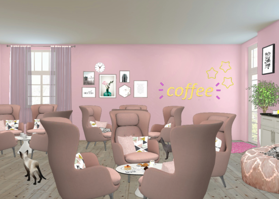 Neko cafè #newstile Design Rendering