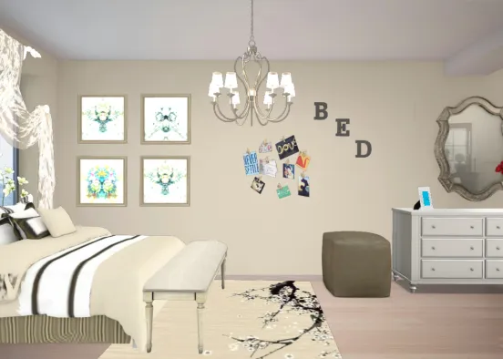 Bedroom shabby #newstile Design Rendering
