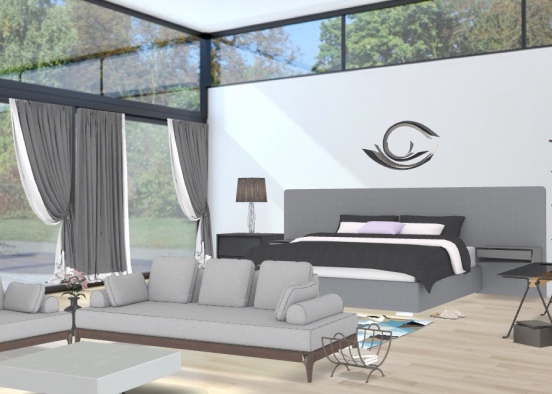 Bedroom (grey) Design Rendering