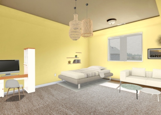 yellow lemon room Design Rendering