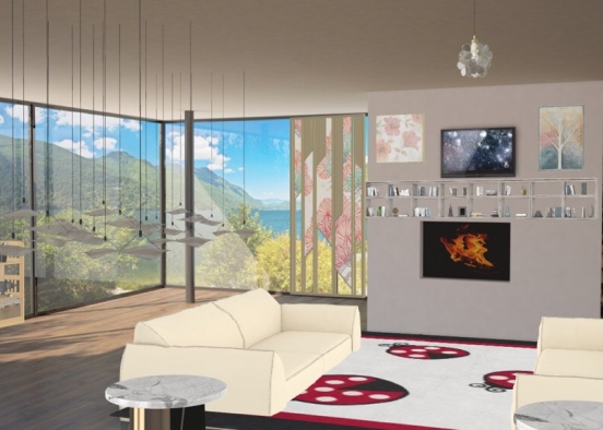blossom living room Design Rendering
