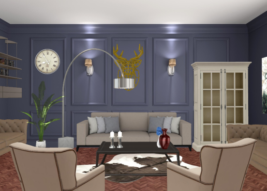1 living room Design Rendering