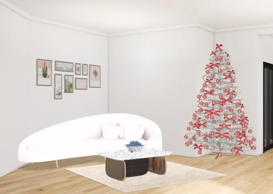 this is basically a room where teens hang out and I put a Christmas tree since it’s Christmas!!! Design Rendering