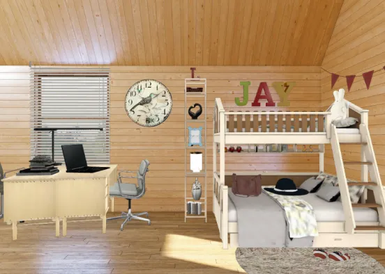 Bedroom for two sisters  Design Rendering