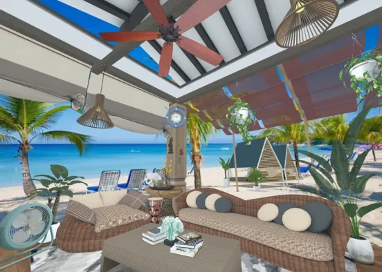 Beach Lounge Area Design Rendering