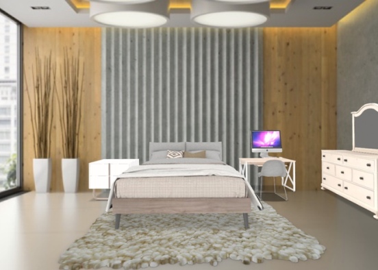 cute bedroom Design Rendering