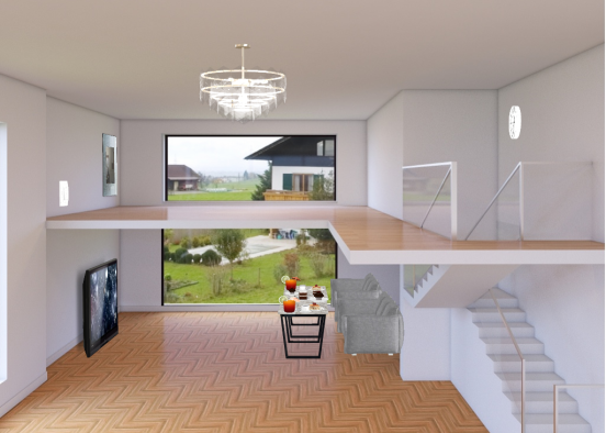 Fancy Livingroom Design Rendering