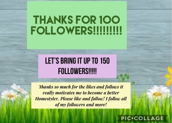 Thanks for 100 Followers!!!!!!!!!!!!!!!!!!!!!!!!!! Design Rendering