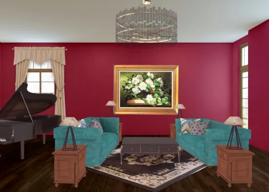 mafia house living room Design Rendering
