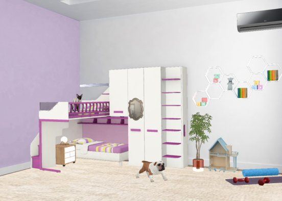 Девичья детская комната Design Rendering