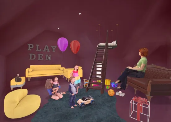 Toddlers Half Room Play Area Design Rendering