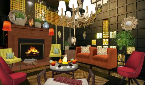 Sala de estar art deco!!!🎩👒🍹