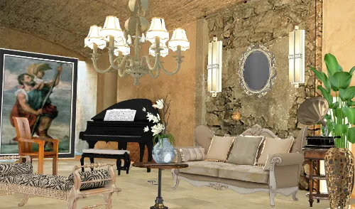 Sala de arte rústica art deco !!!🎩🍸