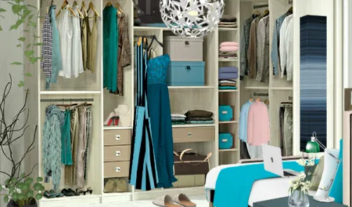Dormitorio con vestidor