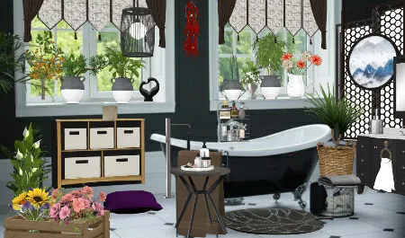 Cuarto de baño con estilo vintage